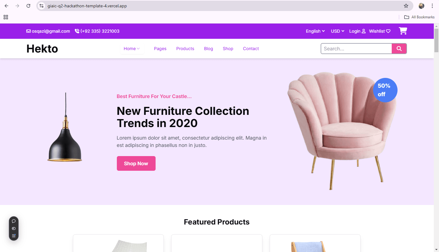 E-Commerce Web App - HEKTO